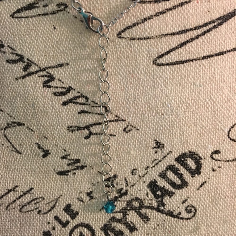 Turquoise Rhinestone Bead Necklace - Picture 5 of 5